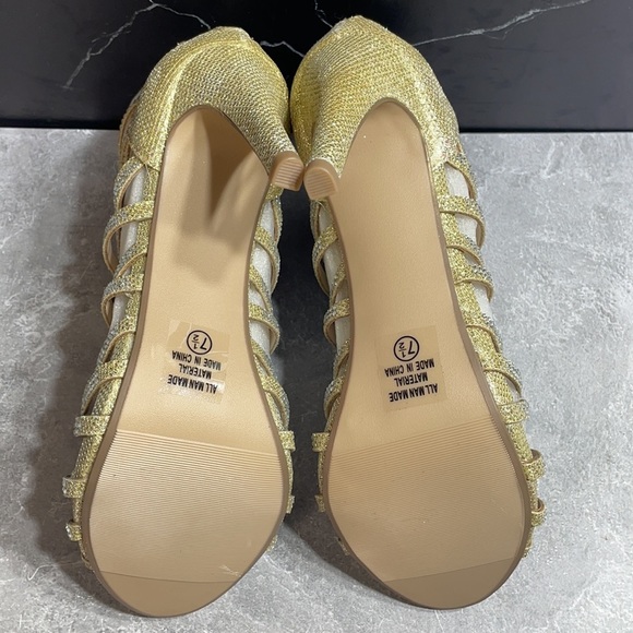 Derek Heart Cinderella Pumps Gold/Silver Size 7.5m - Picture 7 of 10